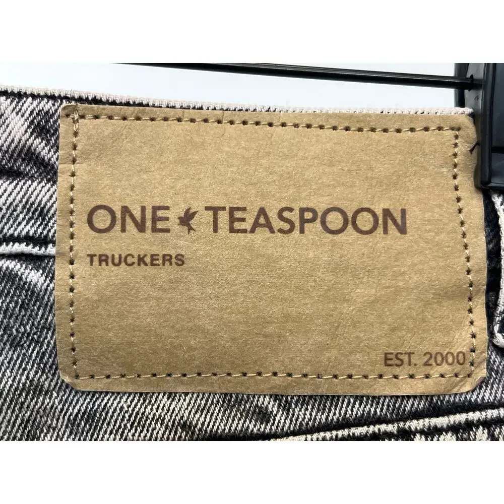 NWT One Teaspoon Size 25 Truckers Sunset Acid Wash High Rise Slim Denim Jeans - Picture 4 of 4
